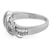 Load image into Gallery viewer, Silver Exotic Twisted CZ Ring
