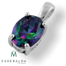 Load image into Gallery viewer, Oval Rainbow Gemstone Pendant