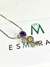 Load image into Gallery viewer, Multicolor Gemstone Pendant Necklace - Esmeralda Fine Jewlery