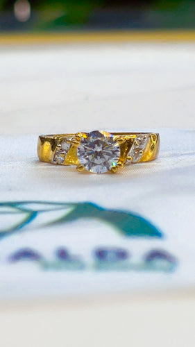 14K Yellow Gold Cz