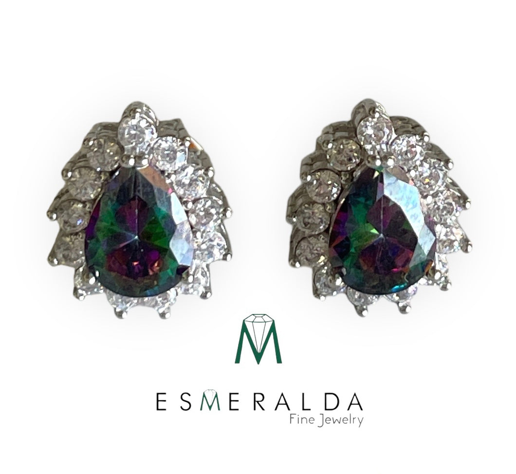 mystic topaz earrings