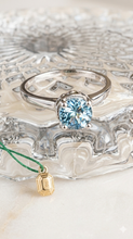 Load image into Gallery viewer, Light Blue Solitaire Ring - Esmeralda Fine jewlery llc