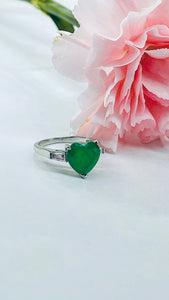 Cellacity Heart shape emerald gemstone ring for charm l