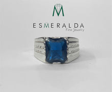 Load image into Gallery viewer, Rings For Man rectangle shape Sapphire Gemstones