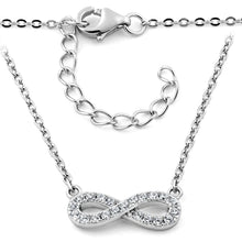 Load image into Gallery viewer, Silver Infinity CZ Necklace