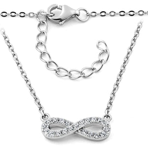 Silver Infinity CZ Necklace