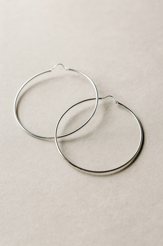 Classic Sterling Silver Hoop Earrings 925