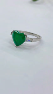 Cellacity Heart shape emerald gemstone ring for charm l