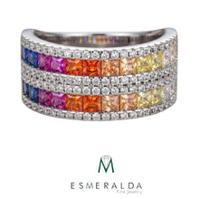 Load image into Gallery viewer, ETERNAL RAINBOW RING - Esmeralda Fine jewlery llc