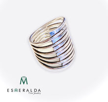 Load image into Gallery viewer, Esmeralda&#39;s Line Design Silver Ring - Esmeralda Fine Jewlery