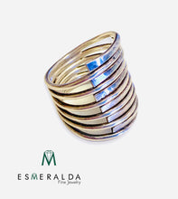 Load image into Gallery viewer, Esmeralda&#39;s Line Design Silver Ring - Esmeralda Fine Jewlery