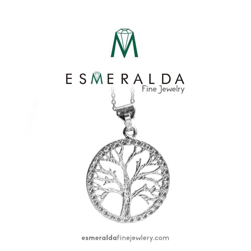Tree of Life Silver Pendant - Esmeralda Fine Jewlery