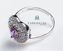 Load image into Gallery viewer, Purple Amethyst Heart Shaped Ring - Esmeralda Fine Jewlery