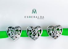 Load image into Gallery viewer, Personalized Bracelet Heart-Charm - Esmeralda Fine Jewlery