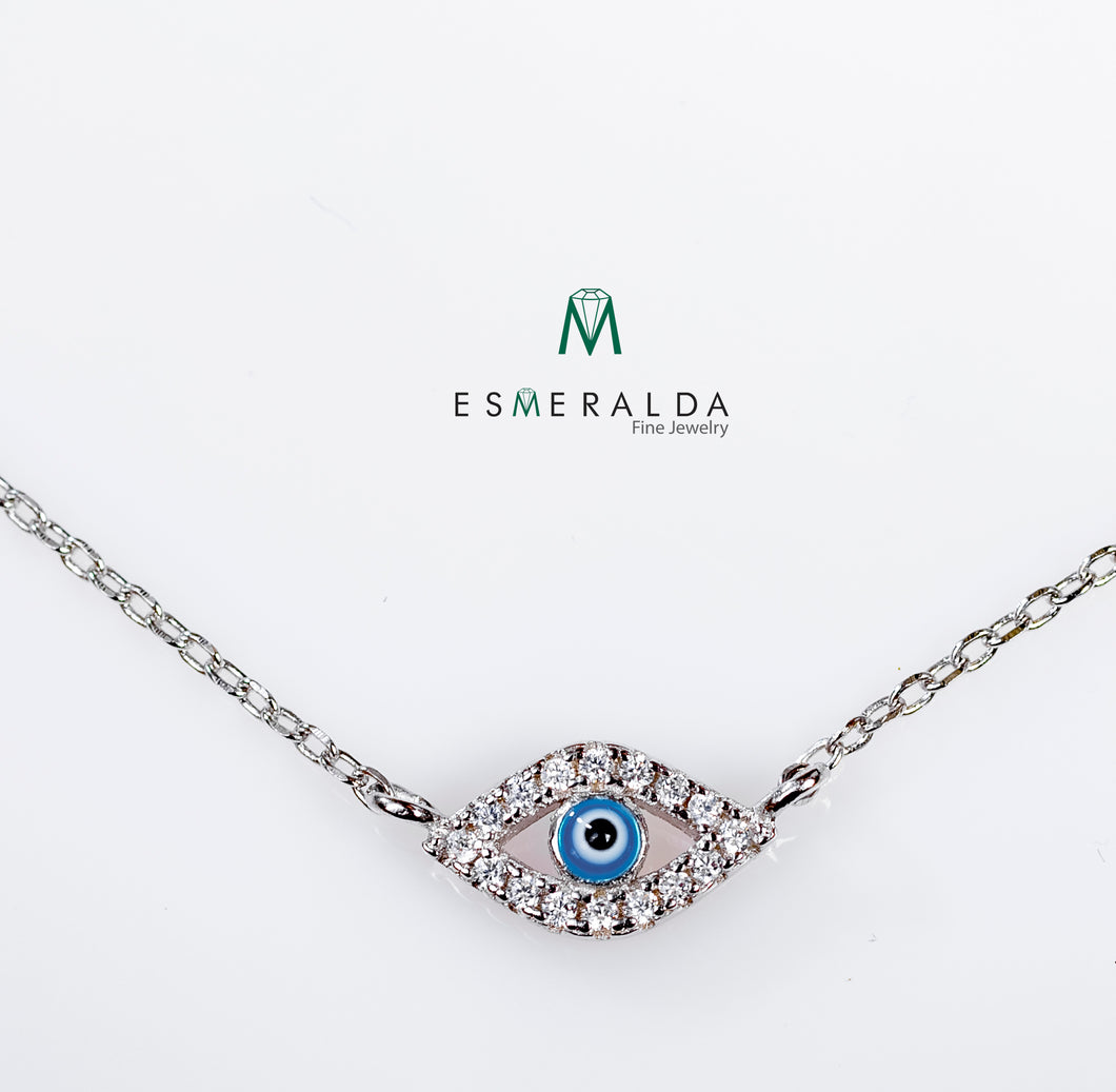 Egyptian Blue Eye Necklace - Esmeralda Fine Jewlery
