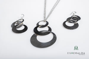 Circle of Life Design Necklace & Earring Set - Esmeralda Fine Jewlery