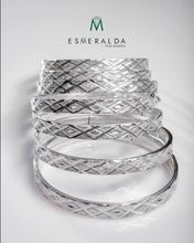 Load image into Gallery viewer, Set of 7 Silver Bangle Bracelets - Esmeralda Fine Jewlery