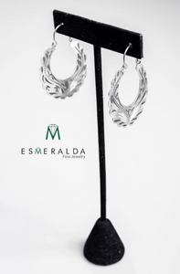 Esmeralda's Maria Design Silver Earrings - Esmeralda Fine Jewlery