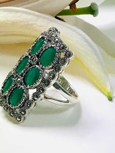 Green Gemstone Fashion Ring