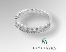 Load image into Gallery viewer, Sterling Silver Thin Elegant CZ Ring