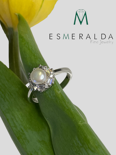 white pearl ring