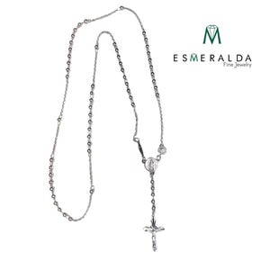 Rosary with the Virgin and Christ detail. - Esmeralda Fine Jewlery