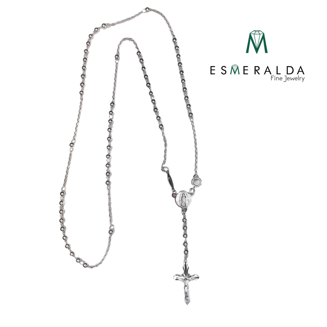 Rosary with the Virgin and Christ detail. - Esmeralda Fine Jewlery