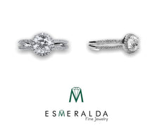 Load image into Gallery viewer, Split Band with Centered Stone Ring - Esmeralda Fine Jewlery