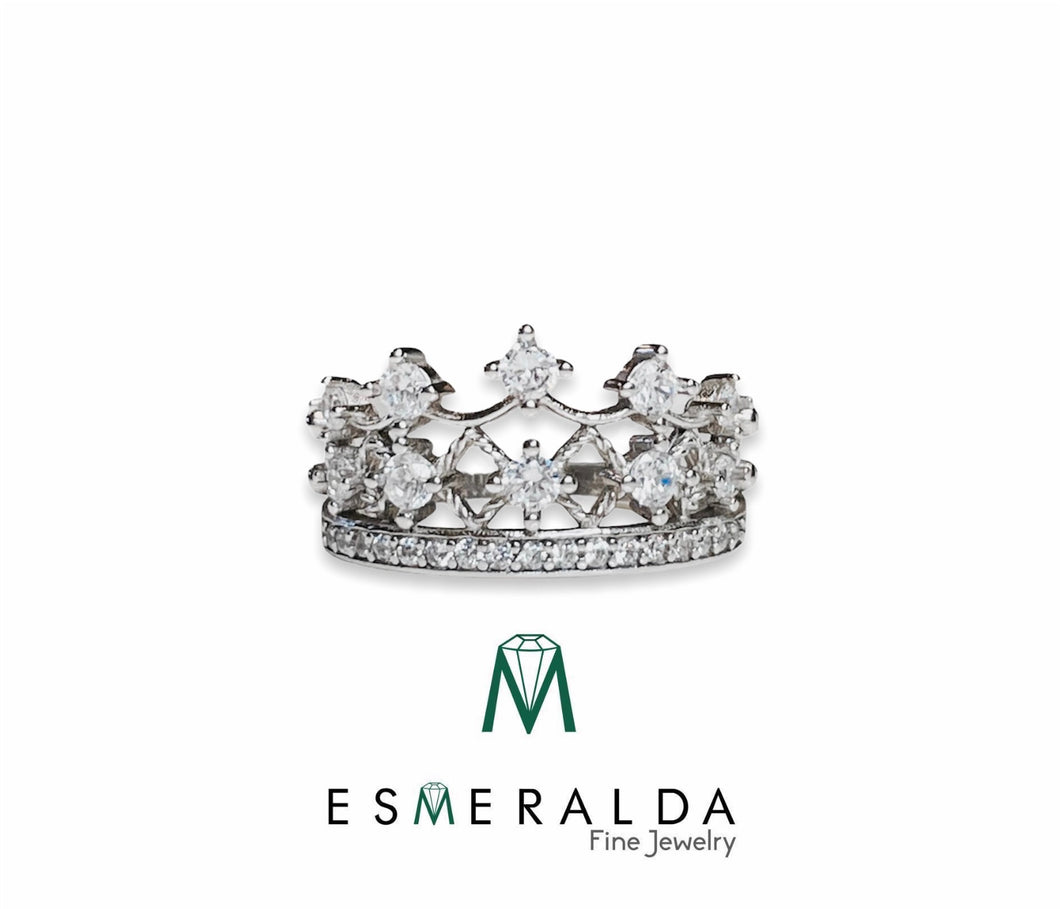 La Reyna Corona Silver Ring