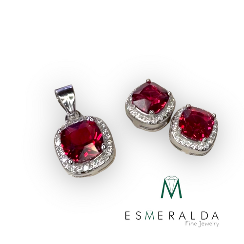 Set pendant and earrings