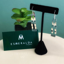 Load image into Gallery viewer, Esmeralda’s Hammered Rectangle Silver Earrings