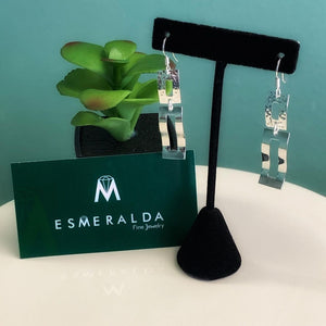 Esmeralda’s Hammered Rectangle Silver Earrings