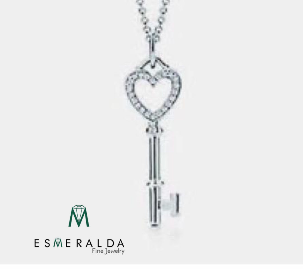 Heart Key Pendant - Esmeralda Fine Jewlery