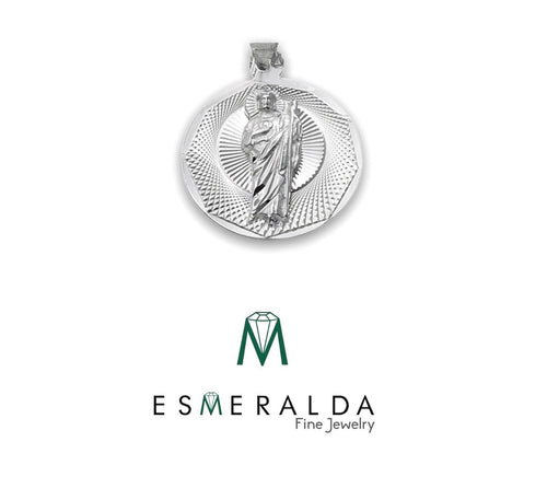 Saint Jude Silver Medallion. - Esmeralda Fine Jewlery