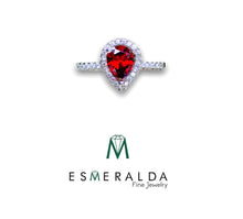 Load image into Gallery viewer, Pear Shaped Red Gemstone Ring - Esmeralda Fine Jewlery