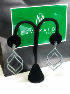 Turquoise Stone Pointed Teardrop Earrings - Esmeralda Fine Jewlery