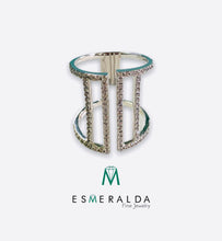 Load image into Gallery viewer, Dual Parallel Bars Ring - Esmeralda Fine Jewlery
