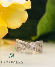 Load image into Gallery viewer, Bow Tie Design White Gemstone Ring - Esmeralda Fine Jewlery
