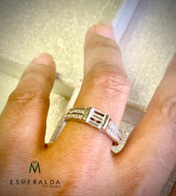 Load image into Gallery viewer, Rectangular White Gemstone Ring - Esmeralda Fine Jewlery