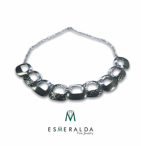 Esmeralda’s Hammered Silver Design Choker - Esmeralda Fine Jewlery