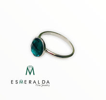 Load image into Gallery viewer, Aquamarine Gemstone Silver Ring