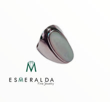 Load image into Gallery viewer, White Oval Gemstone Cocktail Ring