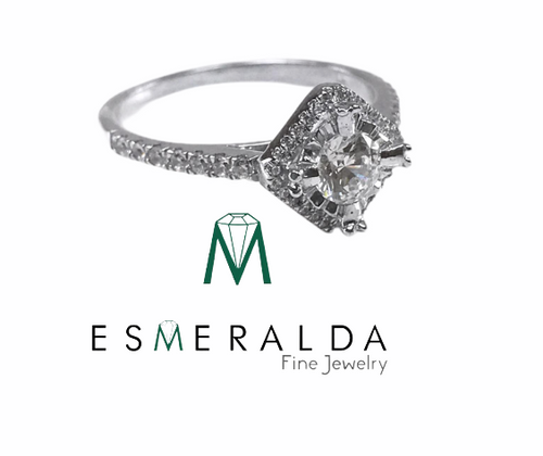 Cubic Zirconia  Engagement Ring - Esmeralda Fine Jewlery