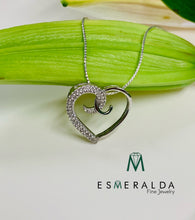 Load image into Gallery viewer, Dual Heart Silver Pendant