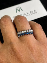 Load image into Gallery viewer, Blue &amp; White Gemstone Ring - Esmeralda Fine Jewlery