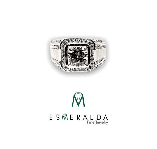 Zirconia Ring for Him - Esmeralda Fine Jewlery