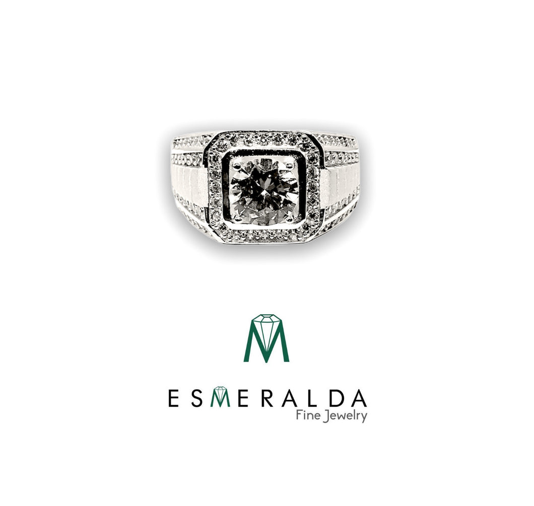 Zirconia Ring for Him - Esmeralda Fine Jewlery