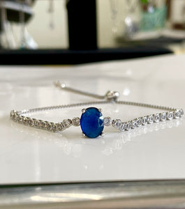 Blue Center Gemstone Bracelet