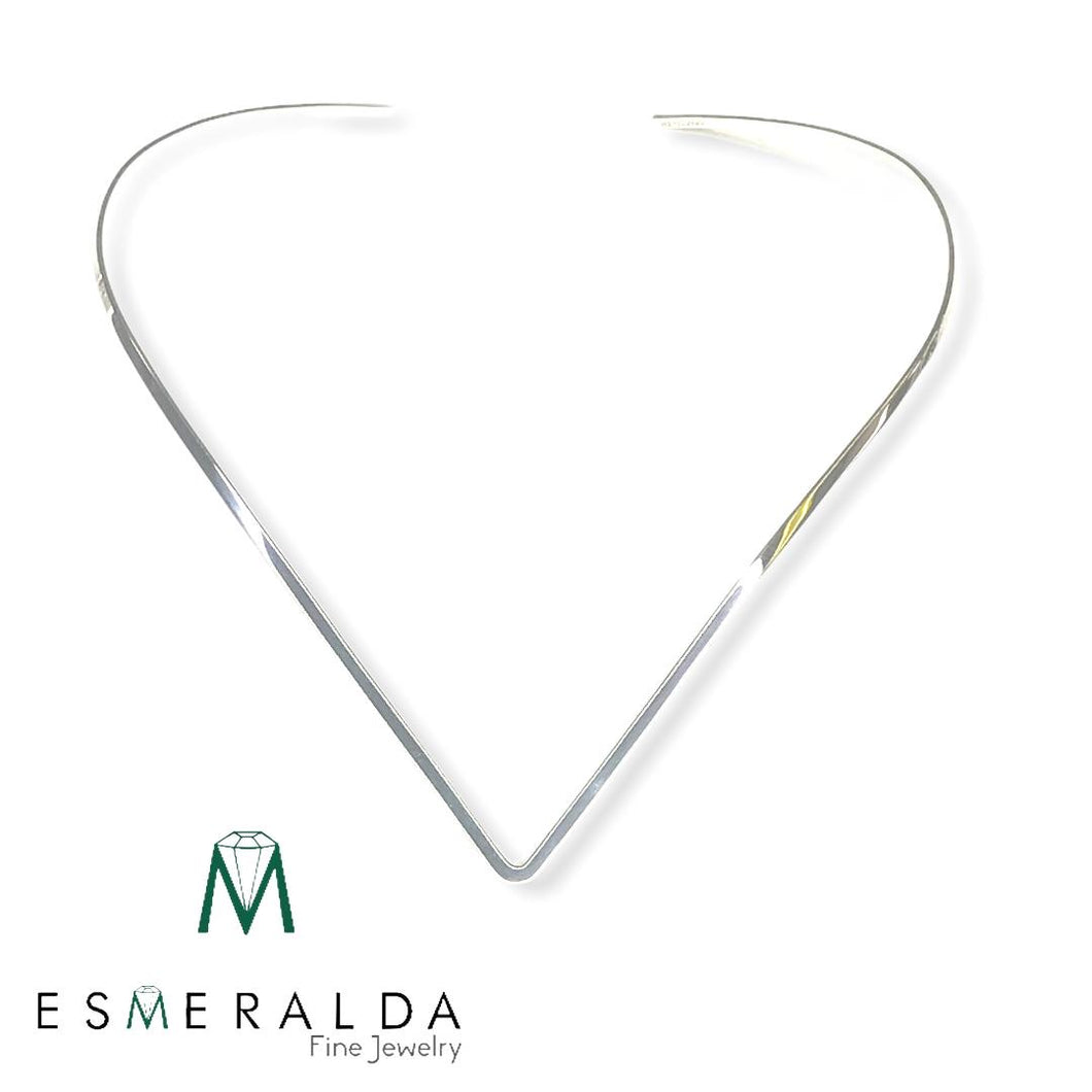 Esmeralda Original Silver V-Shaped Choker