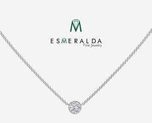 White Gemstone Silver Necklace. - Esmeralda Fine Jewlery